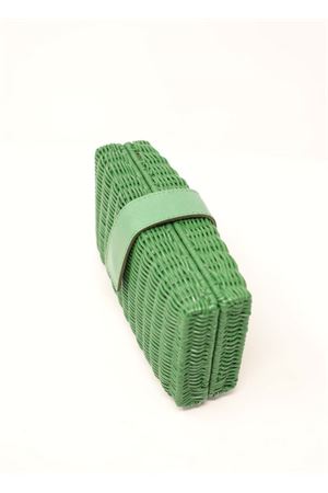 clutch in midollino verde Laboratorio Capri | 171VERDE